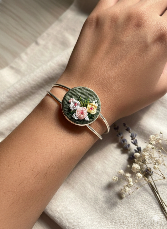 Hand Embroidered Bracelet