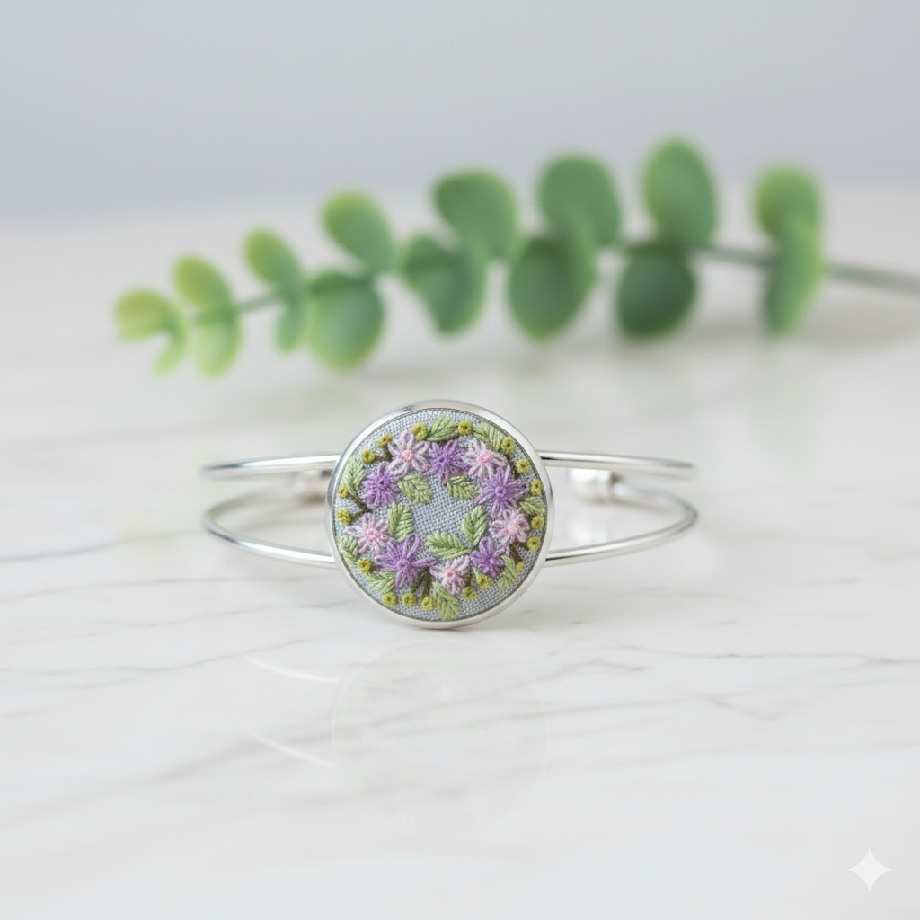 Hand Embroidered Bracelet