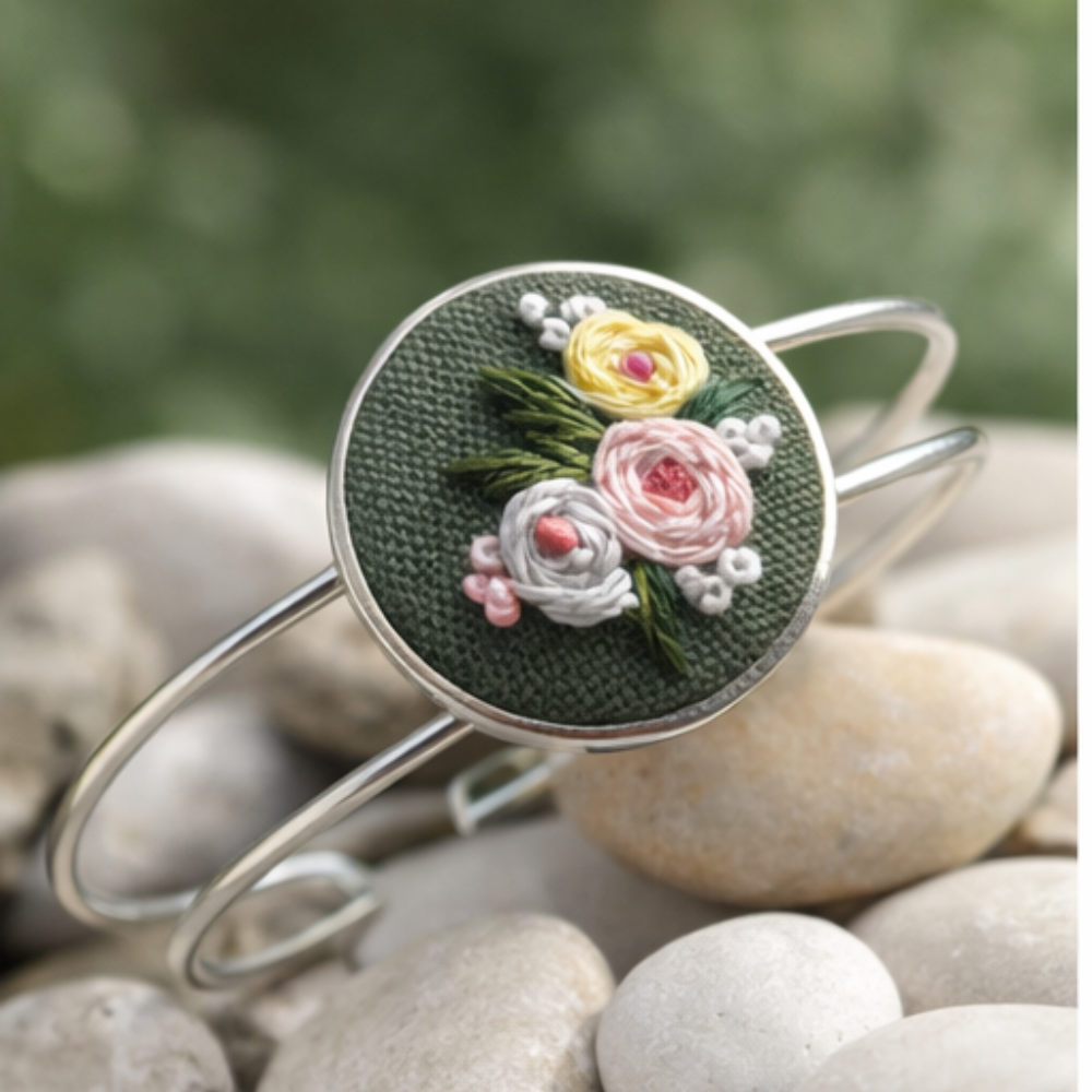 Hand Embroidered Bracelet