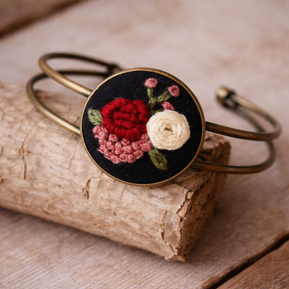 Hand Embroidered Bracelet