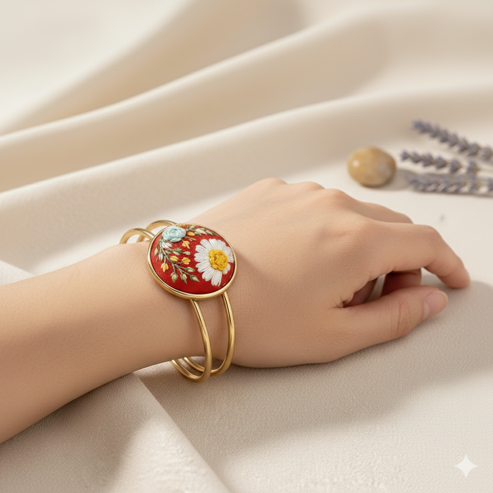 Hand Embroidered Bracelet