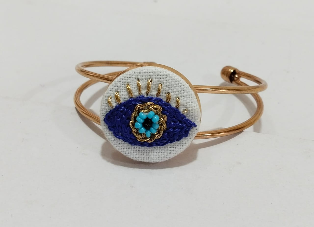 Handmade Floral Embroidery Bracelet for Women