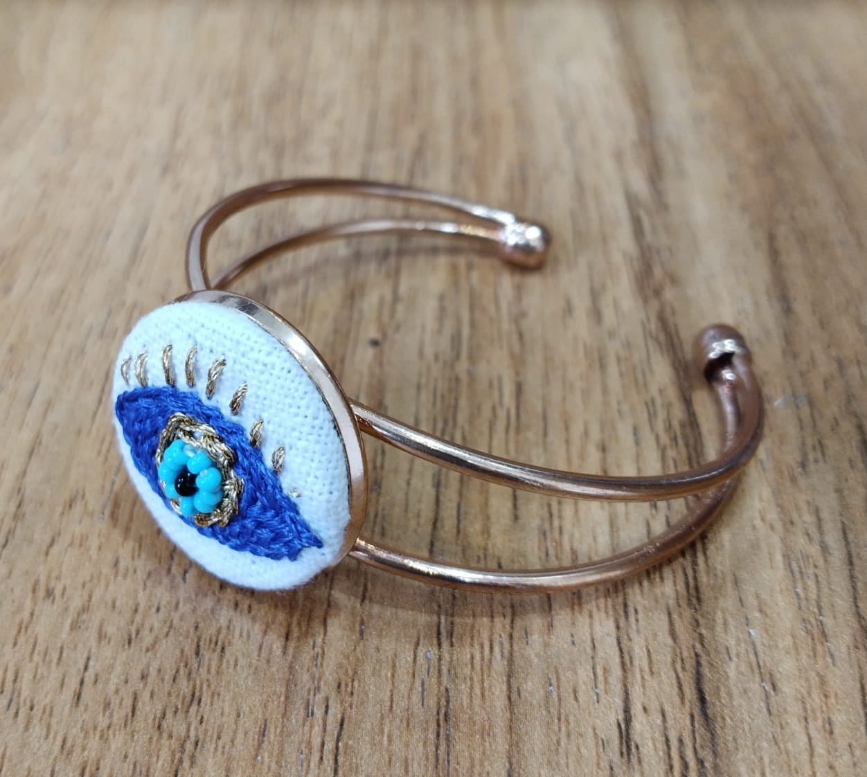 Handmade Floral Embroidery Bracelet for Women