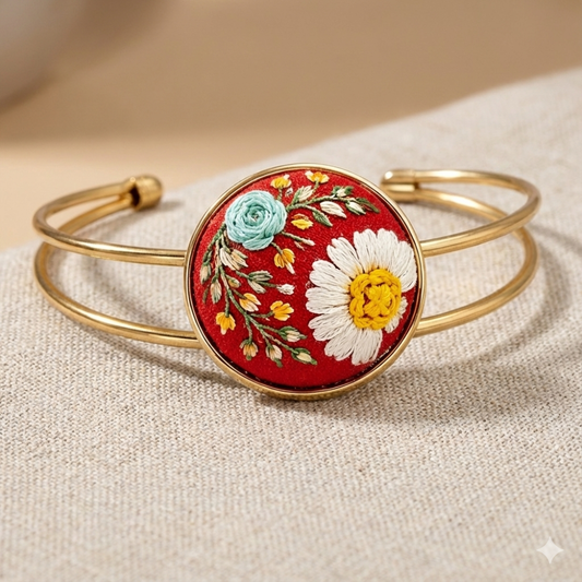 Hand Embroidered Bracelet
