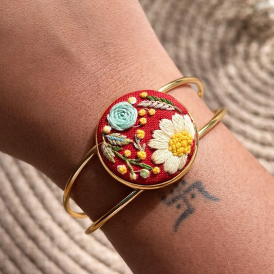 Hand Embroidered Bracelet